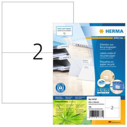 Tulostustarra A4 210x148mm 2-jakoinen Herma EKO 10737