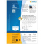Tulostustarra A4 210x148mm 2-jakoinen Herma EKO 10737