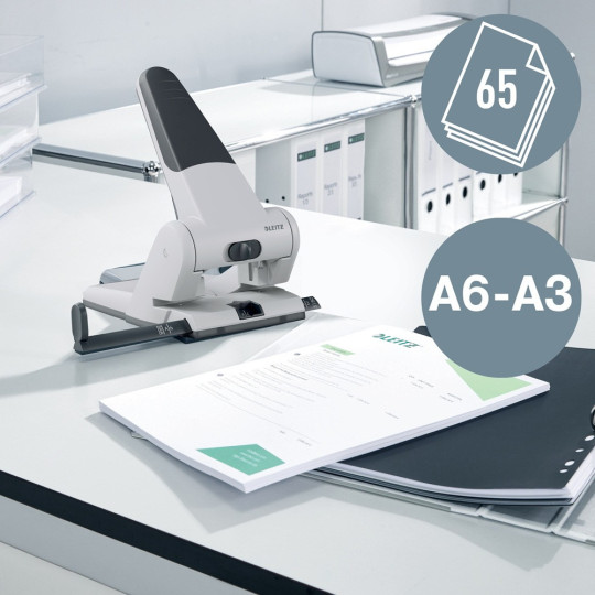 Teholävistäjä 65 arkkia Leitz 5180 Akto Heavy Duty - tehokas 65 arkin lävistin