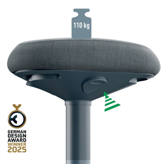 Seisomatuoli Leitz Ergo, tummanharmaa