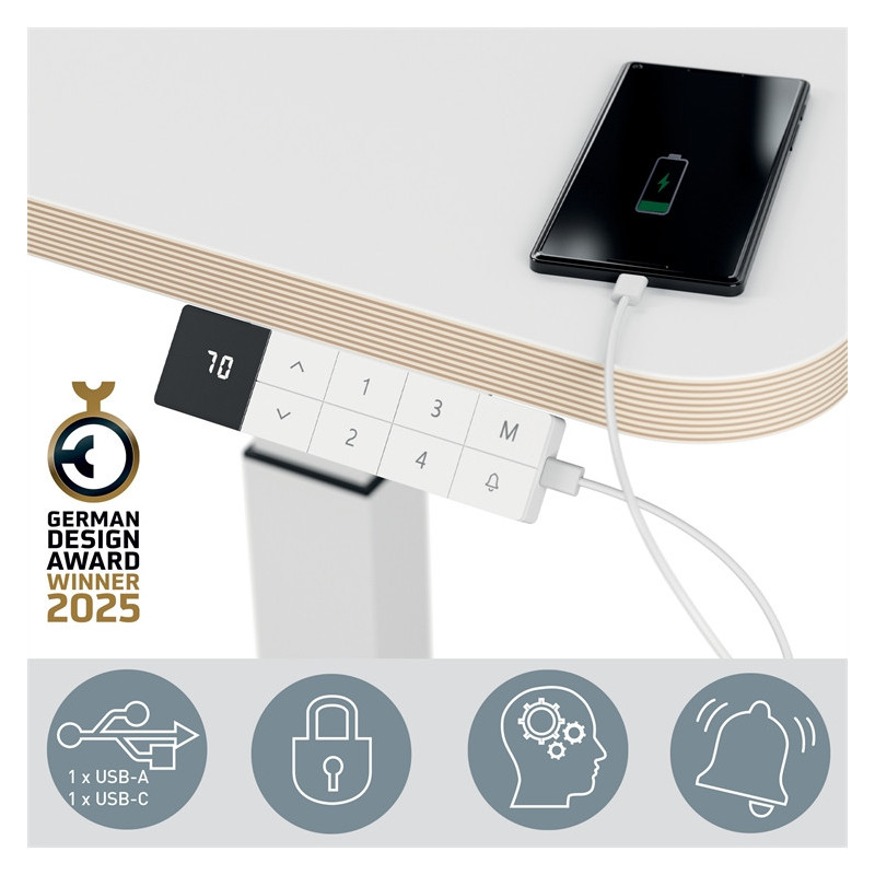 Sähköpöytä Leitz Ergo 80x60cm