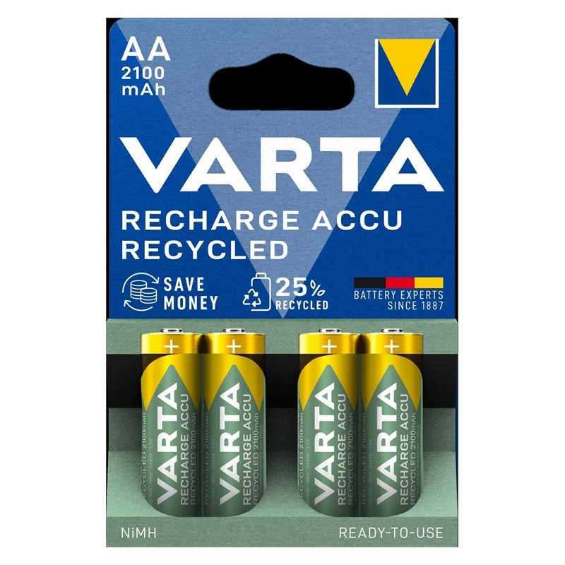 Akkuparisto AA 2100mAh Varta Recharge Accu /4kpl