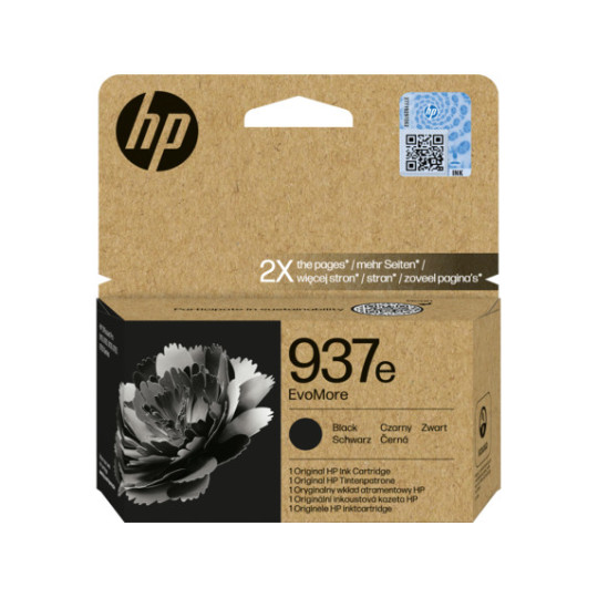 HP No 937e (XL) Musta Mustepatruuna