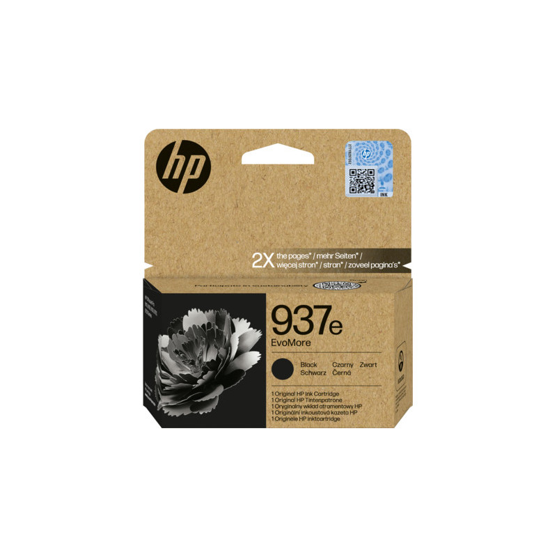 HP No 937e (XL) Musta Mustepatruuna