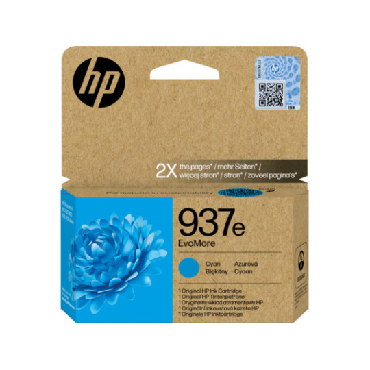 HP No 937e (XL) Cyan Mustepatruuna