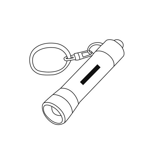 Taskulamppu+avaimenperä PT omalla logopainatuksella
