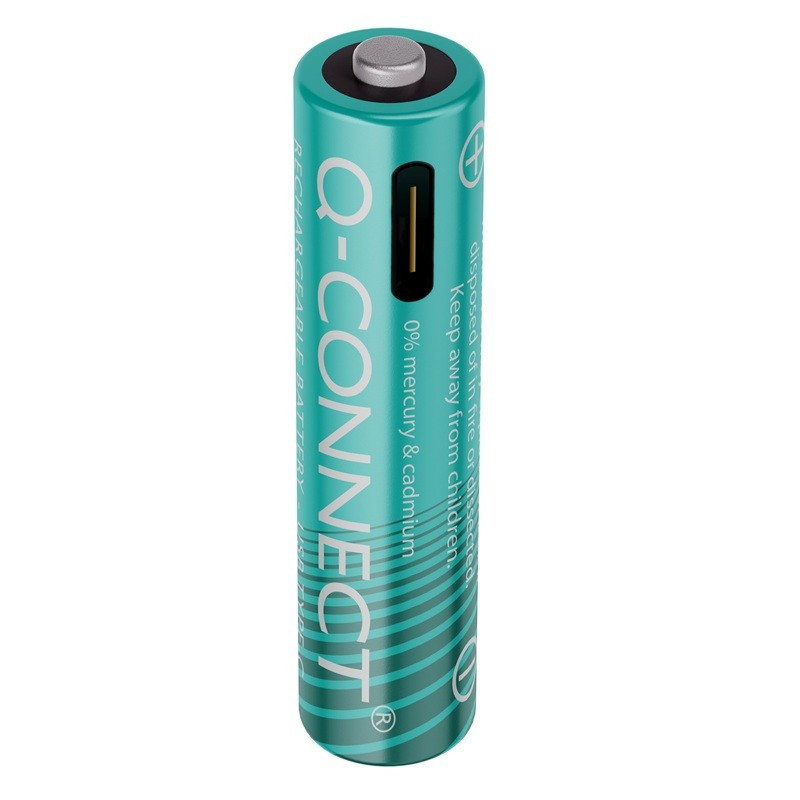 Akkuparisto AAA 750mAh USB-C Q-Connect /4kpl
