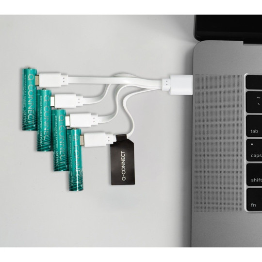 Akkuparisto AAA 750mAh USB-C Q-Connect /4kpl