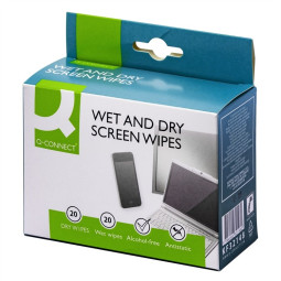 Puhdistusliinat 20+20kpl märkä+kuiva Q-Connect