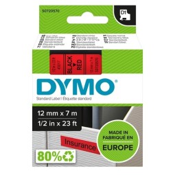 Tarrakasetti 12mm Musta/punainen Dymo 45017 - lukuisia käyttökohteita sisällä ja ulkona