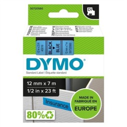 Tarrakasetti 12mm Musta/sininen Dymo 45016 - lukuisia käyttökohteita sisällä ja ulkona