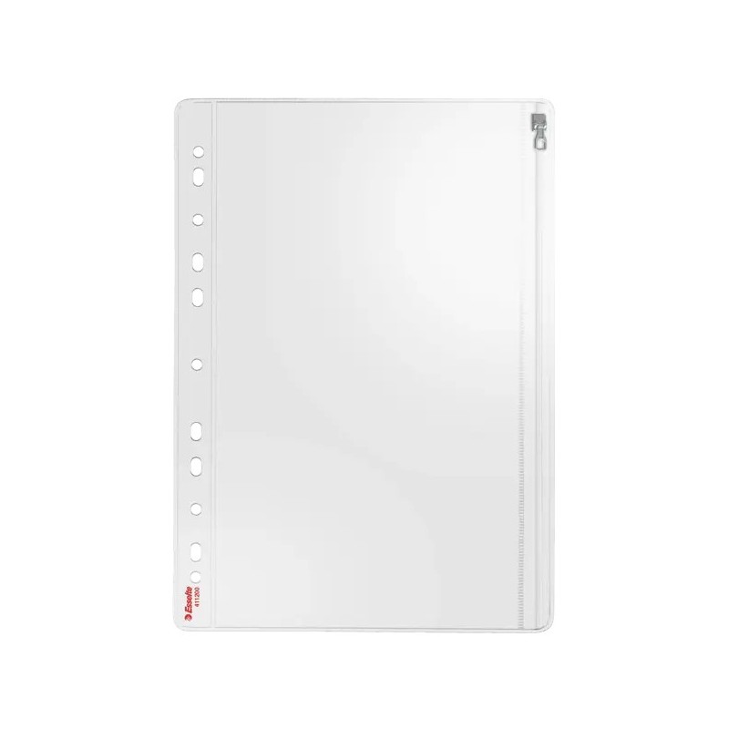 A4+ -kokoinen, vahva kansiotasku vetoketjulla.