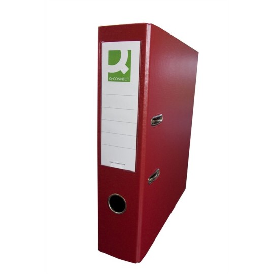 192710 Mappi 750 Viininpunainen Q-Connect Basic KF15982, leveä perusmappi.
