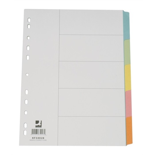 Hakemisto 5-osainen Värikartonki