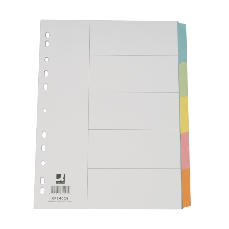 Hakemisto 5-osainen Värikartonki