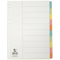 Hakemisto 10-osainen Värikartonki KF34029