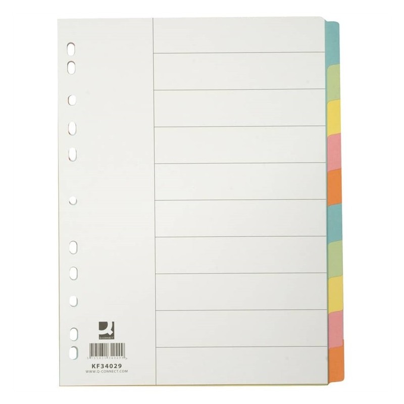 Hakemisto 10-osainen Värikartonki KF34029