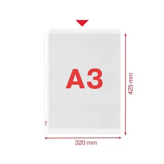 A3-kokoinen, appelsiinipintainen kansiotasku. 50 kpl/ltk.