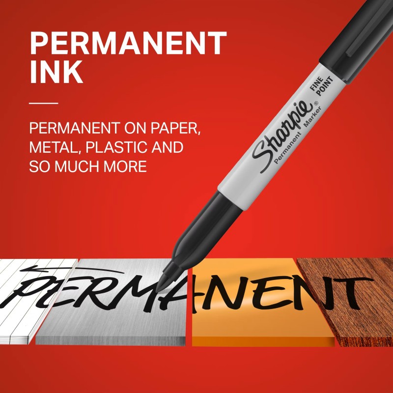 Merkkauskynä 1mm Musta Sharpie Fine - permanenttussi kaikenlaisille pinnoille