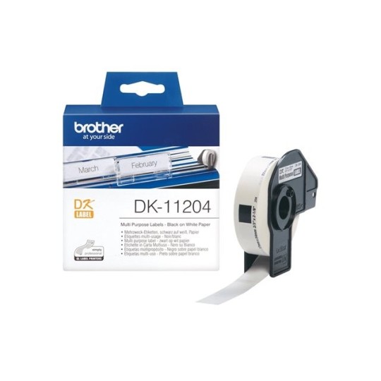 Brother DK-11204 17x54mm/400kpl Paperitarra