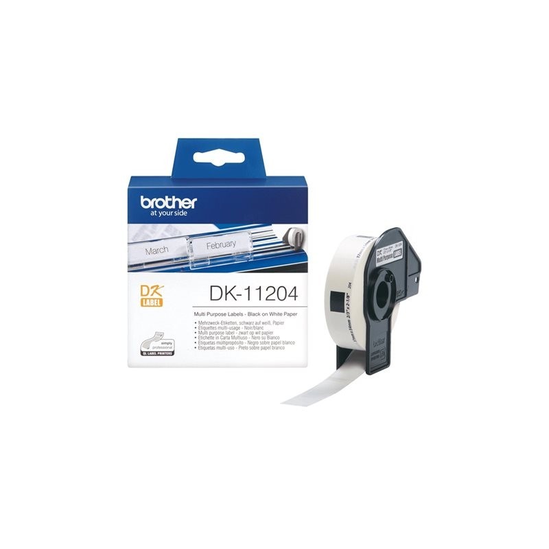 Brother DK-11204 17x54mm/400kpl Paperitarra