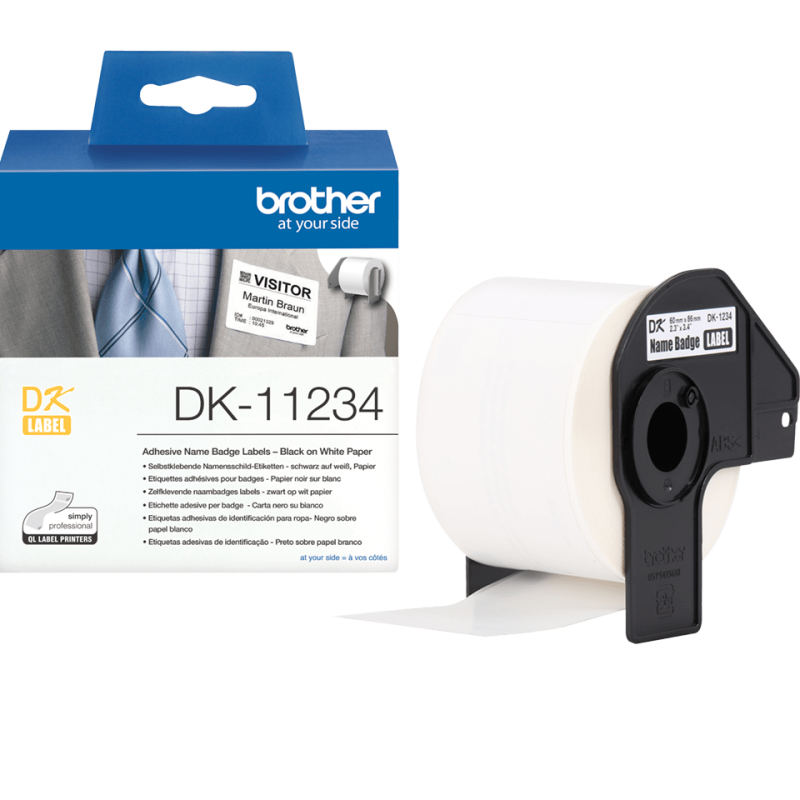 Brother DK-11234 86x60mm/260kpl Vierailijakortti
