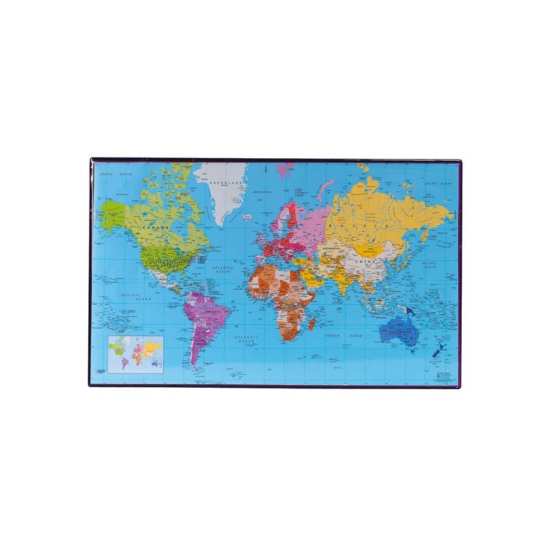 Kirjoitusalusta 37x60cm Maailma ja aikavyöhykkeet