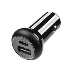 Autolaturi 2x24W USB-C + USB-A Vivanco