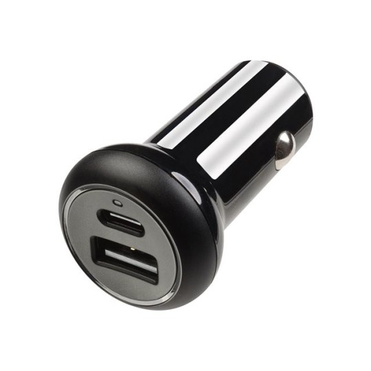 Autolaturi 2x24W USB-C + USB-A Vivanco