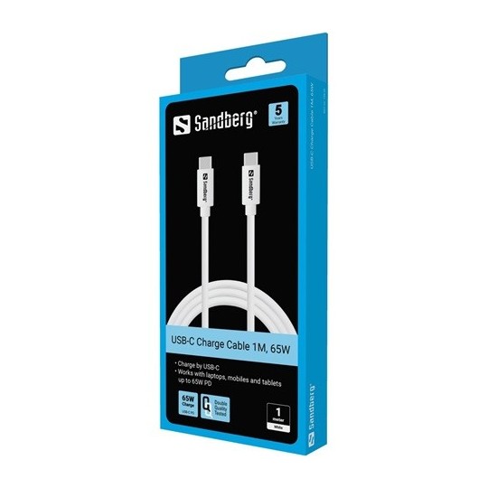 Lataus/datakaapeli USB-C 1m Sandberg