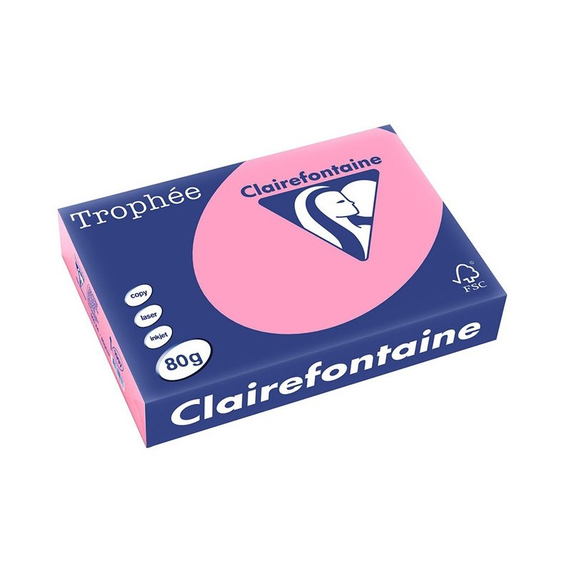 Väripaperi A4 80g Pinkki - tumma, kirkas pinkki kopiopaperi