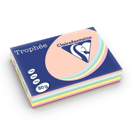 Väripaperilajitelma A4 80g Pastelli Trophée