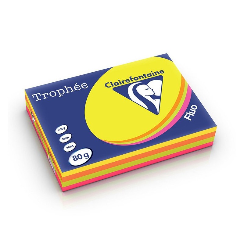 Väripaperilajitelma A4 80g Neon Trophée 4x125 arkkia