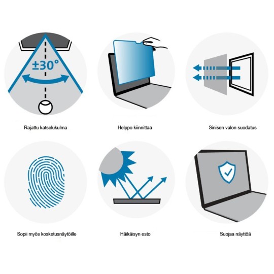 Tietoturvasuoja Kensington 2-way 24" Wide 16:9 vähentää sinistä valoa