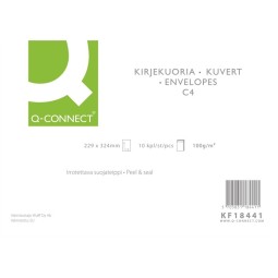 Kirjekuori C4 /10kpl - tarrakuori taittamattomalla A4-arkille