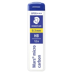 Irtolyijy 0,3mm HB (12 lyijyä/tuubi) - murtumaton lyijy