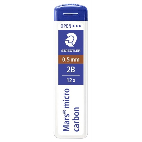 Irtolyijy 0,5mm 2B (12 lyijyä/tuubi) - murtumaton lyijy