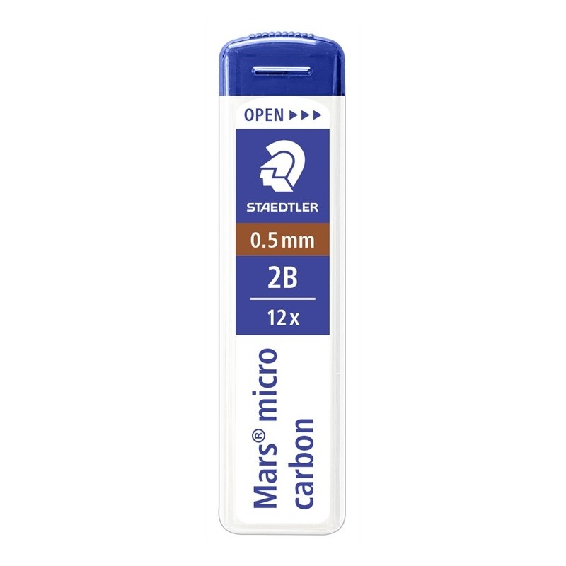 Irtolyijy 0,5mm 2B (12 lyijyä/tuubi) - murtumaton lyijy