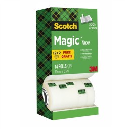 Asiakirjateippi hyllypakkaus 19mm Scotch 810 Magic (14 rullaa)