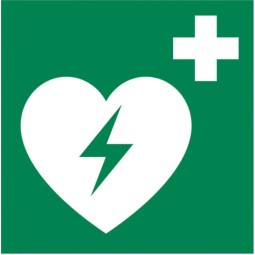 Opastekilpi Defibrillaattori