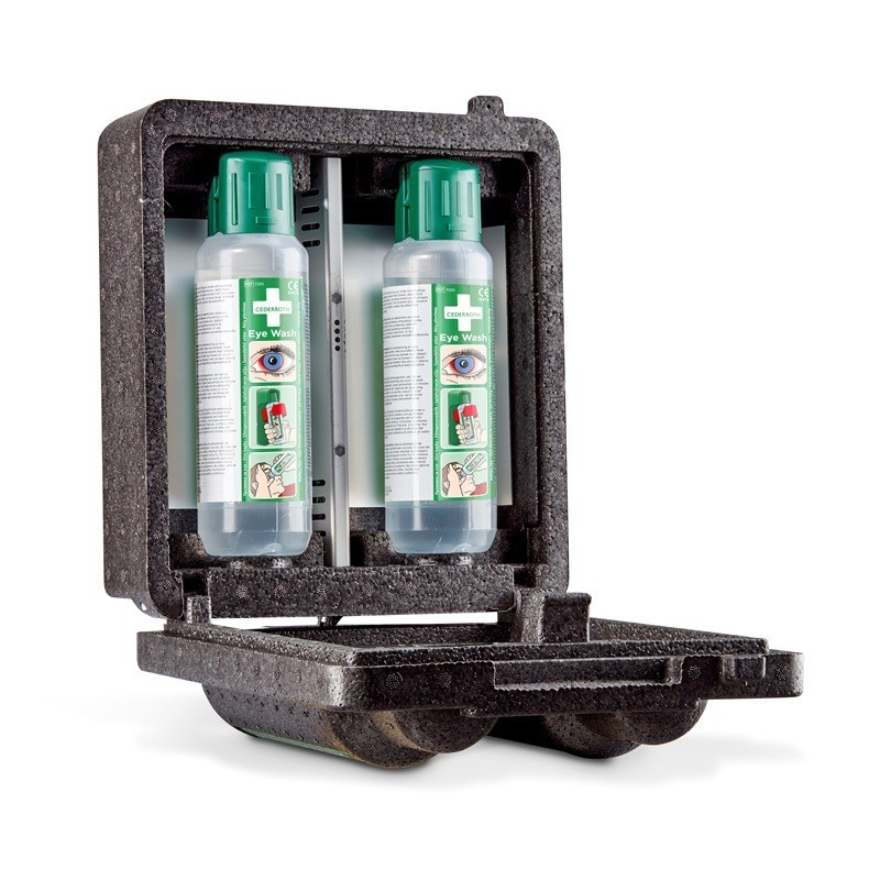 Lämpökaappi 2:lle silmänhuuhtelupullolle Cederroth 790400