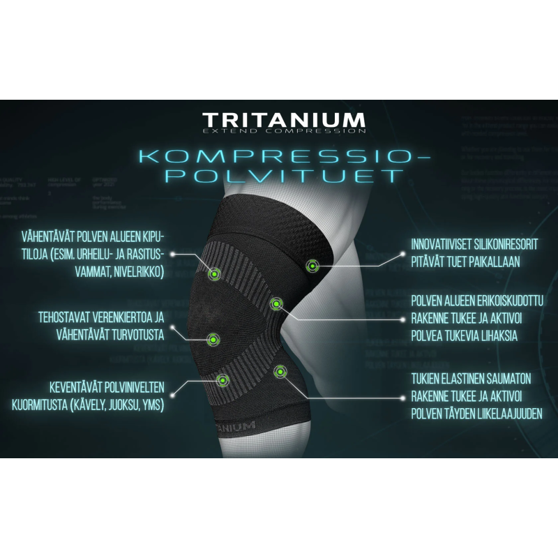 Polvituki työkäyttöön, liikuntaan ja vapaa-ajalle.