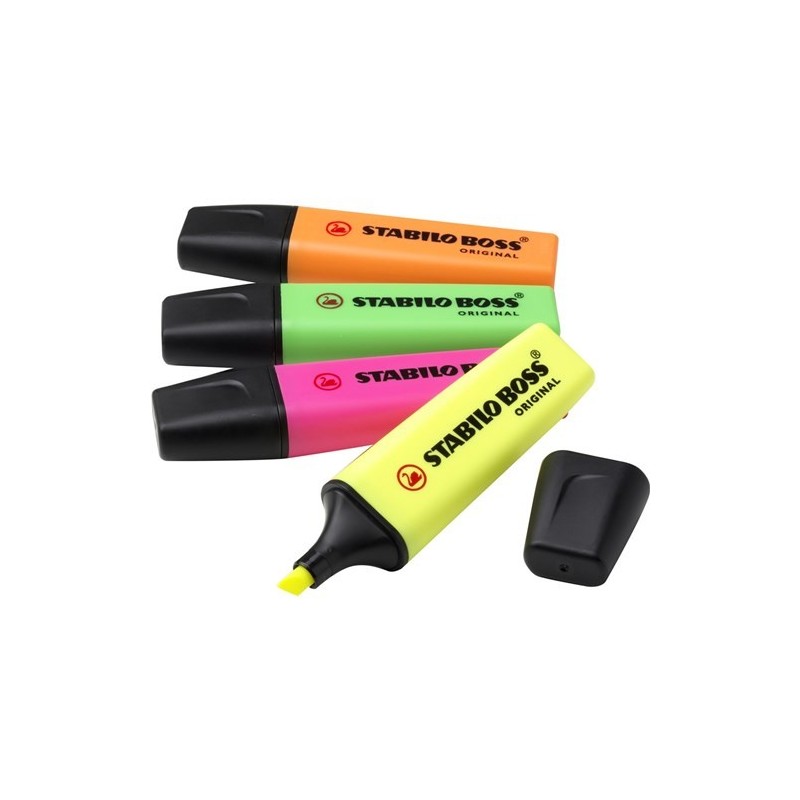 Korostuskynäsarja 4 väriä Stabilo Boss Original