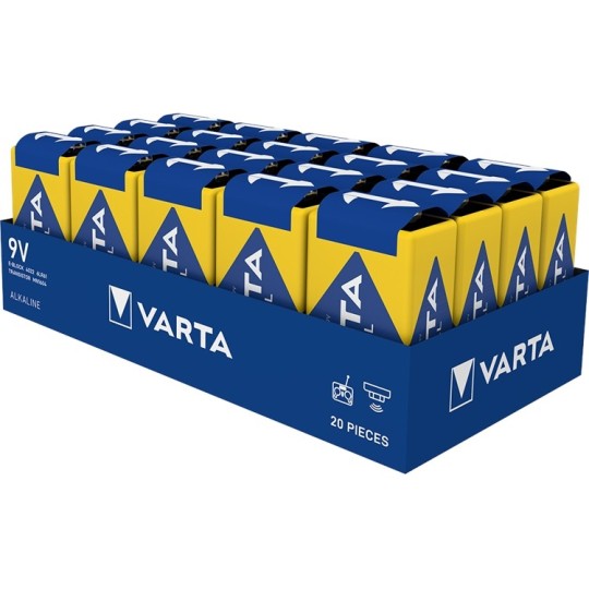 Paristo 9V /20kpl Varta Industrial Pro - kestävä ja suorituskykyinen