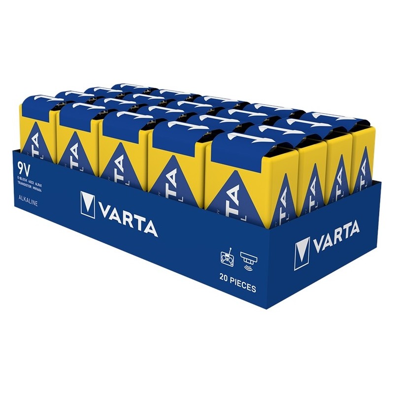 Paristo 9V /20kpl Varta Industrial Pro - kestävä ja suorituskykyinen
