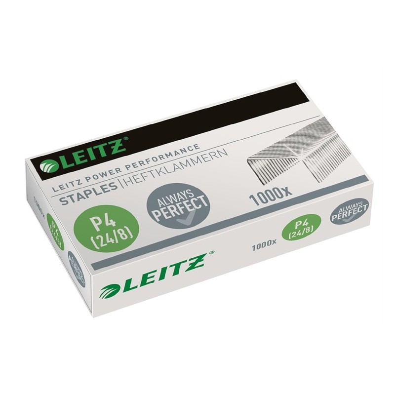 Leitz Power Performance P4-nitomanasta 24/8 erityisesti Leitz-nitojille, jotka käyttävät tuhdimpaa 24/8 nastaa