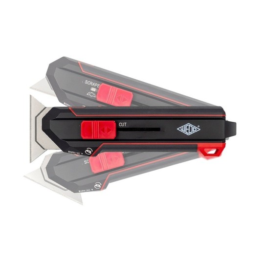 Katkoteräveitsi Wedo Pro 3-1 Cutter with Scraper, 3 toimintoa yhdessä monitoimiveitsessä.