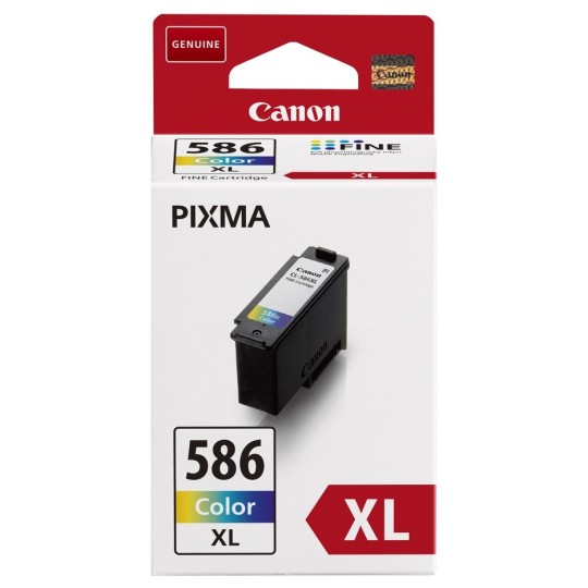 Canon CL-586XL 3-värimustepatruuna laitteille Canon PIXMA TS4150i, TS6550i ja TS7550i.