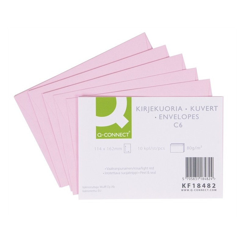 Kirjekuori C6 Vaaleanpunainen /10kpl