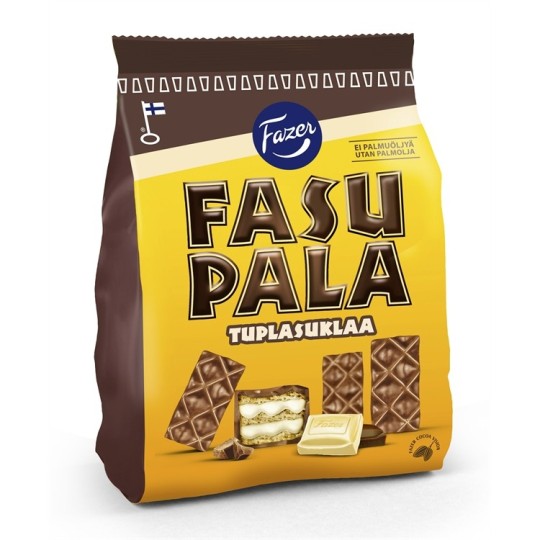 Vohvelikeksi Fasupala Tuplasuklaa 199g
